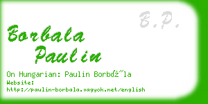 borbala paulin business card